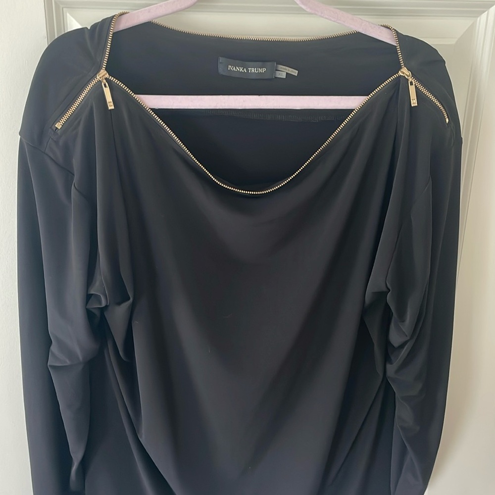 NWT Ivanka Trump Black Blouse size xl